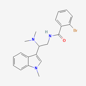 molecular formula C20H22BrN3O B6501475 2-bromo-N-[2-(dimethylamino)-2-(1-methyl-1H-indol-3-yl)ethyl]benzamide CAS No. 1203335-40-3