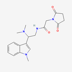 molecular formula C19H24N4O3 B6501481 N-[2-(dimethylamino)-2-(1-methyl-1H-indol-3-yl)ethyl]-2-(2,5-dioxopyrrolidin-1-yl)acetamide CAS No. 1396768-58-3