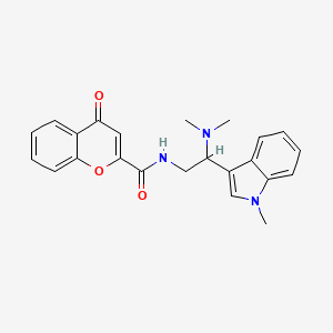 molecular formula C23H23N3O3 B6501496 N-[2-(dimethylamino)-2-(1-methyl-1H-indol-3-yl)ethyl]-4-oxo-4H-chromene-2-carboxamide CAS No. 1396851-63-0