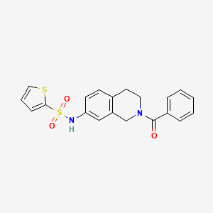 molecular formula C20H18N2O3S2 B6501523 N-(2-benzoyl-1,2,3,4-tetrahydroisoquinolin-7-yl)thiophene-2-sulfonamide CAS No. 955747-88-3