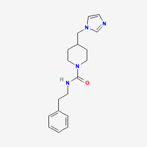 molecular formula C18H24N4O B6501582 4-[(1H-imidazol-1-yl)methyl]-N-(2-phenylethyl)piperidine-1-carboxamide CAS No. 1396844-04-4