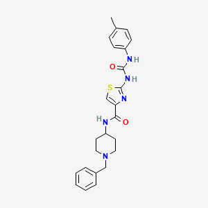 molecular formula C24H27N5O2S B6501590 N-(1-benzylpiperidin-4-yl)-2-{[(4-methylphenyl)carbamoyl]amino}-1,3-thiazole-4-carboxamide CAS No. 955660-47-6