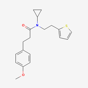 molecular formula C19H23NO2S B6501655 N-cyclopropyl-3-(4-methoxyphenyl)-N-[2-(thiophen-2-yl)ethyl]propanamide CAS No. 1396883-27-4