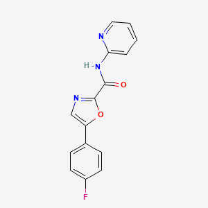 molecular formula C15H10FN3O2 B6501661 5-(4-fluorophenyl)-N-(pyridin-2-yl)-1,3-oxazole-2-carboxamide CAS No. 955659-08-2
