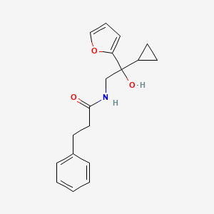 molecular formula C18H21NO3 B6501669 N-[2-cyclopropyl-2-(furan-2-yl)-2-hydroxyethyl]-3-phenylpropanamide CAS No. 1396806-77-1