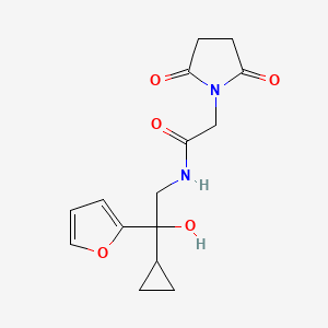 molecular formula C15H18N2O5 B6501675 N-[2-cyclopropyl-2-(furan-2-yl)-2-hydroxyethyl]-2-(2,5-dioxopyrrolidin-1-yl)acetamide CAS No. 1396707-74-6