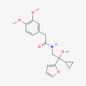 molecular formula C19H23NO5 B6501680 N-[2-cyclopropyl-2-(furan-2-yl)-2-hydroxyethyl]-2-(3,4-dimethoxyphenyl)acetamide CAS No. 1396745-92-8