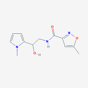 molecular formula C12H15N3O3 B6501690 N-[2-hydroxy-2-(1-methyl-1H-pyrrol-2-yl)ethyl]-5-methyl-1,2-oxazole-3-carboxamide CAS No. 1421443-07-3