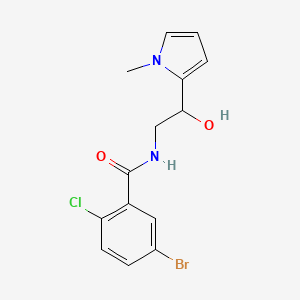 molecular formula C14H14BrClN2O2 B6501694 5-bromo-2-chloro-N-[2-hydroxy-2-(1-methyl-1H-pyrrol-2-yl)ethyl]benzamide CAS No. 1396746-48-7