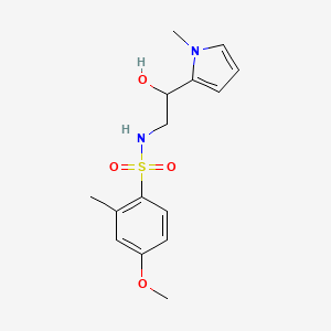 molecular formula C15H20N2O4S B6501703 N-[2-hydroxy-2-(1-methyl-1H-pyrrol-2-yl)ethyl]-4-methoxy-2-methylbenzene-1-sulfonamide CAS No. 1396885-01-0