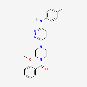 molecular formula C23H25N5O2 B6501711 6-[4-(2-methoxybenzoyl)piperazin-1-yl]-N-(4-methylphenyl)pyridazin-3-amine CAS No. 946319-40-0