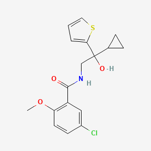 molecular formula C17H18ClNO3S B6501737 5-chloro-N-[2-cyclopropyl-2-hydroxy-2-(thiophen-2-yl)ethyl]-2-methoxybenzamide CAS No. 1396887-24-3