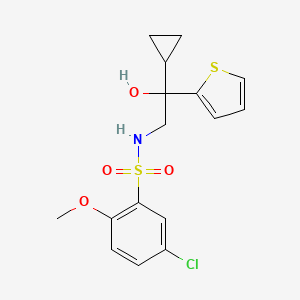 molecular formula C16H18ClNO4S2 B6501744 5-chloro-N-[2-cyclopropyl-2-hydroxy-2-(thiophen-2-yl)ethyl]-2-methoxybenzene-1-sulfonamide CAS No. 1396710-73-8