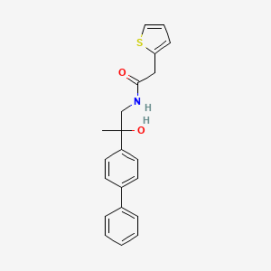 molecular formula C21H21NO2S B6501746 N-(2-{[1,1'-biphenyl]-4-yl}-2-hydroxypropyl)-2-(thiophen-2-yl)acetamide CAS No. 1396799-17-9