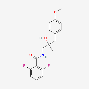 molecular formula C18H19F2NO3 B6501805 2,6-difluoro-N-[2-hydroxy-3-(4-methoxyphenyl)-2-methylpropyl]benzamide CAS No. 1396847-85-0
