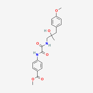 molecular formula C21H24N2O6 B6501825 methyl 4-({[2-hydroxy-3-(4-methoxyphenyl)-2-methylpropyl]carbamoyl}formamido)benzoate CAS No. 1396786-18-7