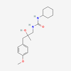 molecular formula C18H28N2O3 B6501832 1-cyclohexyl-3-{2-hydroxy-2-[(4-methoxyphenyl)methyl]propyl}urea CAS No. 1396884-73-3