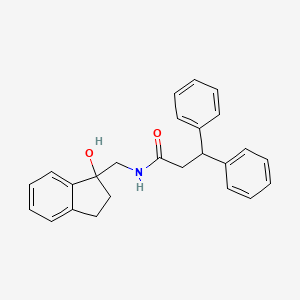 N-[(1-hydroxy-2,3-dihydro-1H-inden-1-yl)methyl]-3,3-diphenylpropanamide