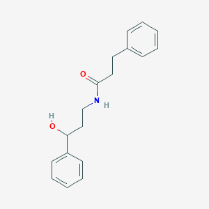 molecular formula C18H21NO2 B6501886 N-(3-hydroxy-3-phenylpropyl)-3-phenylpropanamide CAS No. 1396746-89-6