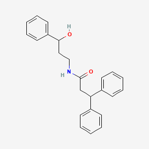 molecular formula C24H25NO2 B6501888 N-(3-hydroxy-3-phenylpropyl)-3,3-diphenylpropanamide CAS No. 1396677-46-5