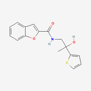 molecular formula C16H15NO3S B6501918 N-[2-hydroxy-2-(thiophen-2-yl)propyl]-1-benzofuran-2-carboxamide CAS No. 1351598-87-2
