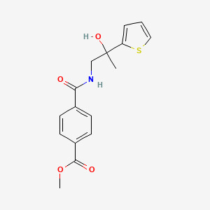 molecular formula C16H17NO4S B6501927 methyl 4-{[2-hydroxy-2-(thiophen-2-yl)propyl]carbamoyl}benzoate CAS No. 1351616-90-4