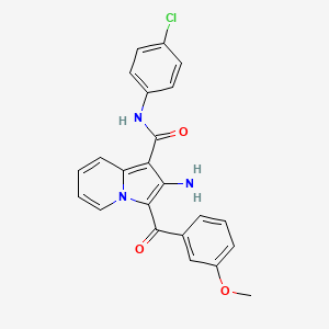 B6501944 2-amino-N-(4-chlorophenyl)-3-(3-methoxybenzoyl)indolizine-1-carboxamide CAS No. 903344-18-3