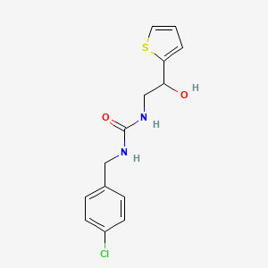 molecular formula C14H15ClN2O2S B6501947 1-[(4-chlorophenyl)methyl]-3-[2-hydroxy-2-(thiophen-2-yl)ethyl]urea CAS No. 1351622-24-6
