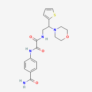 molecular formula C19H22N4O4S B6501956 N'-(4-carbamoylphenyl)-N-[2-(morpholin-4-yl)-2-(thiophen-2-yl)ethyl]ethanediamide CAS No. 941870-85-5
