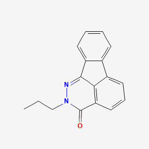 molecular formula C17H14N2O B6501978 3-propyl-2,3-diazatetracyclo[7.6.1.0^{5,16}.0^{10,15}]hexadeca-1,5,7,9(16),10(15),11,13-heptaen-4-one CAS No. 941965-18-0