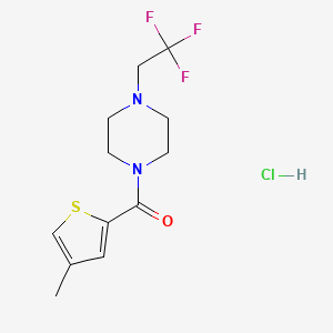 molecular formula C12H16ClF3N2OS B6502004 1-(4-methylthiophene-2-carbonyl)-4-(2,2,2-trifluoroethyl)piperazine CAS No. 1351649-48-3