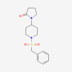 molecular formula C16H22N2O3S B6502041 1-(1-phenylmethanesulfonylpiperidin-4-yl)pyrrolidin-2-one CAS No. 1421489-58-8