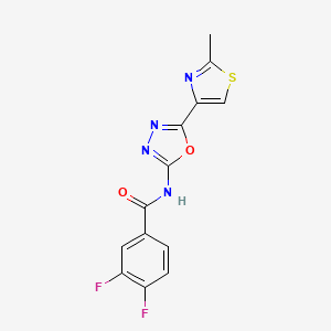 molecular formula C13H8F2N4O2S B6502045 3,4-difluoro-N-[5-(2-methyl-1,3-thiazol-4-yl)-1,3,4-oxadiazol-2-yl]benzamide CAS No. 1351649-23-4