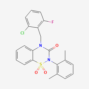 4-[(2-chloro-6-fluorophenyl)methyl]-2-(2,6-dimethylphenyl)-3,4-dihydro-2H-1lambda6,2,4-benzothiadiazine-1,1,3-trione