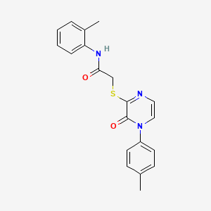molecular formula C20H19N3O2S B6502092 N-(2-methylphenyl)-2-{[4-(4-methylphenyl)-3-oxo-3,4-dihydropyrazin-2-yl]sulfanyl}acetamide CAS No. 941888-20-6