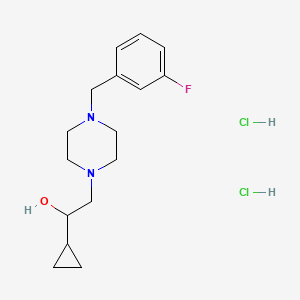 molecular formula C16H25Cl2FN2O B6502100 1-cyclopropyl-2-{4-[(3-fluorophenyl)methyl]piperazin-1-yl}ethan-1-ol dihydrochloride CAS No. 1396676-73-5