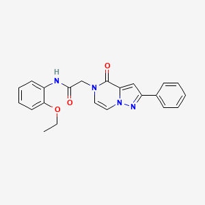 molecular formula C22H20N4O3 B6502102 N-(2-ethoxyphenyl)-2-{4-oxo-2-phenyl-4H,5H-pyrazolo[1,5-a]pyrazin-5-yl}acetamide CAS No. 941893-94-3
