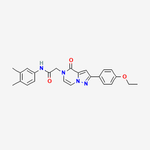 molecular formula C24H24N4O3 B6502113 N-(3,4-dimethylphenyl)-2-[2-(4-ethoxyphenyl)-4-oxo-4H,5H-pyrazolo[1,5-a]pyrazin-5-yl]acetamide CAS No. 941981-25-5