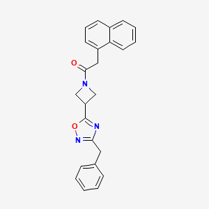 molecular formula C24H21N3O2 B6502133 1-[3-(3-benzyl-1,2,4-oxadiazol-5-yl)azetidin-1-yl]-2-(naphthalen-1-yl)ethan-1-one CAS No. 1396850-47-7