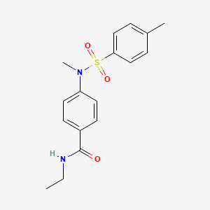 molecular formula C17H20N2O3S B6502183 N-ethyl-4-(N-methyl4-methylbenzenesulfonamido)benzamide CAS No. 941904-27-4