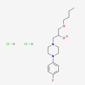 molecular formula C17H29Cl2FN2O2 B6502187 1-butoxy-3-[4-(4-fluorophenyl)piperazin-1-yl]propan-2-ol dihydrochloride CAS No. 1215647-50-9
