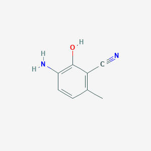 molecular formula C8H8N2O B065022 3-Amino-2-hydroxy-6-methylbenzonitrile CAS No. 182499-93-0