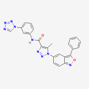 molecular formula C24H17N9O2 B6502214 5-methyl-1-(3-phenyl-2,1-benzoxazol-5-yl)-N-[3-(1H-1,2,3,4-tetrazol-1-yl)phenyl]-1H-1,2,3-triazole-4-carboxamide CAS No. 951897-02-2