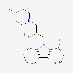 molecular formula C21H29ClN2O B6502251 1-(8-chloro-2,3,4,9-tetrahydro-1H-carbazol-9-yl)-3-(4-methylpiperidin-1-yl)propan-2-ol CAS No. 942881-35-8