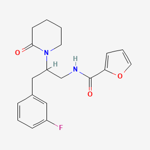 N-[3-(3-fluorophenyl)-2-(2-oxopiperidin-1-yl)propyl]furan-2-carboxamide