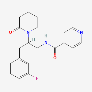N-[3-(3-fluorophenyl)-2-(2-oxopiperidin-1-yl)propyl]pyridine-4-carboxamide
