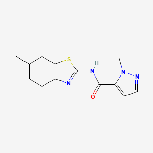 molecular formula C13H16N4OS B6502312 1-methyl-N-(6-methyl-4,5,6,7-tetrahydro-1,3-benzothiazol-2-yl)-1H-pyrazole-5-carboxamide CAS No. 925084-24-8