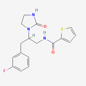 molecular formula C17H18FN3O2S B6502329 N-[3-(3-fluorophenyl)-2-(2-oxoimidazolidin-1-yl)propyl]thiophene-2-carboxamide CAS No. 1421477-52-2