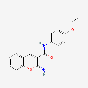 molecular formula C18H16N2O3 B6502340 N-(4-ethoxyphenyl)-2-imino-2H-chromene-3-carboxamide CAS No. 891077-31-9