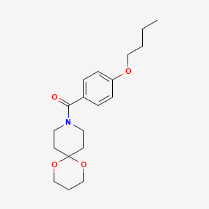 molecular formula C19H27NO4 B6502386 9-(4-butoxybenzoyl)-1,5-dioxa-9-azaspiro[5.5]undecane CAS No. 1351658-14-4